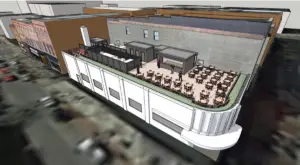 ann arbor pretzel bell rooftop expansion drawing rendering